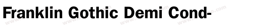 Franklin Gothic Demi Cond字体转换